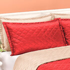 Cobre Leito Vermelho E Cáqui  Casal Padrão Dupla Face 3 Peças