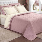 Cobre Leito Versatil Queen 03 Peças 180 Fios - Rosê - 100% Po