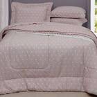 Cobreleito 3pc Casal 200 Fios Vida Bela Vintage Poá Rosa Kacy