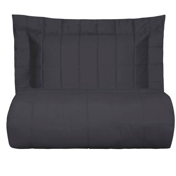 Cobreleito 3pc Casal 300 Fios Satinée Square Chumbo Kacyumara