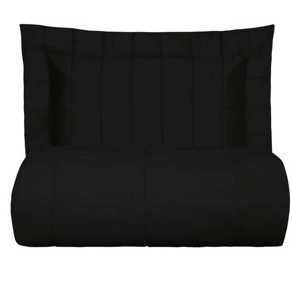 Cobreleito 3pc Queen Satineé Square Preto Kacyumara