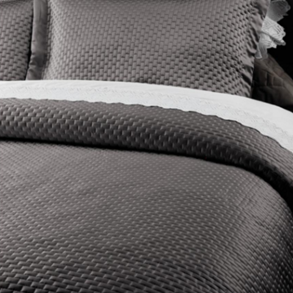 Cobreleito 3pçs Queen Tacto Vero Preto Kacyumara