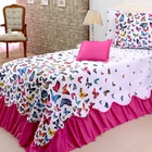 Cobreleito Belize Solteiro Borboletas 03 Pçs