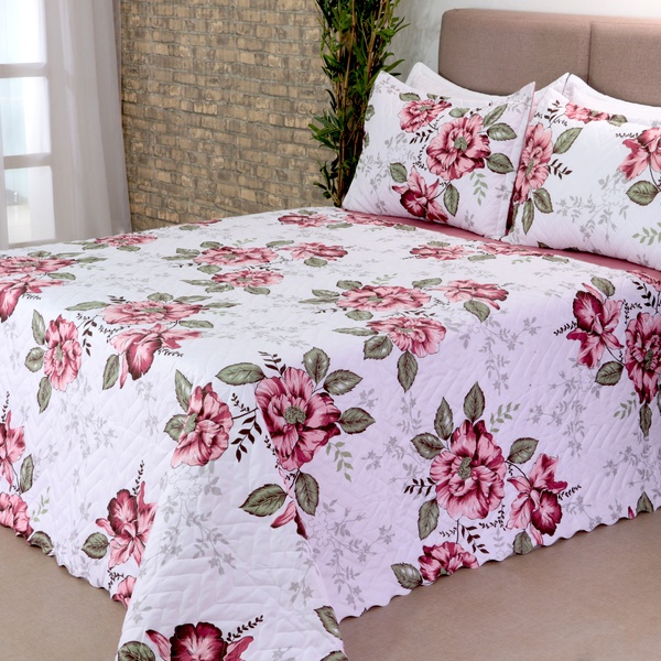 Cobreleito Bouti Garden Queen Amapola 03 Peças