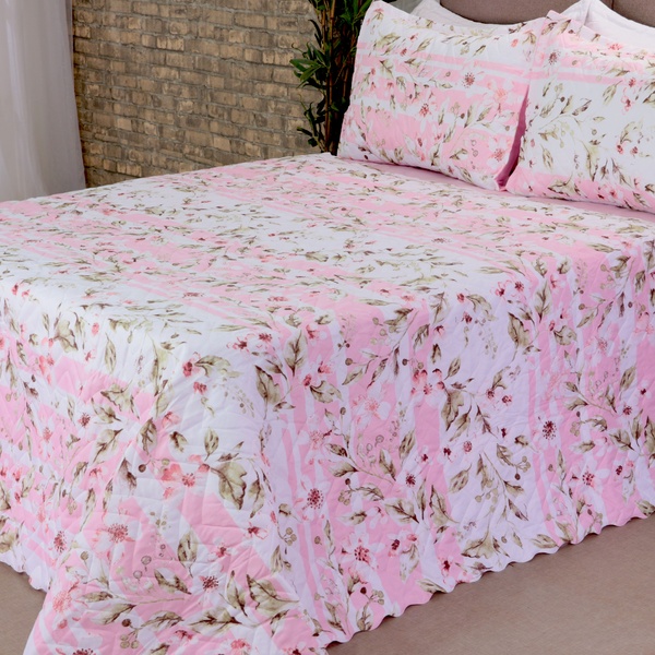 Cobreleito Bouti Garden Queen Lirio 03 Peças