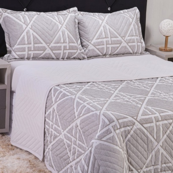 Cobreleito Queen Malha Emily C/nude 3pçs Bella Enxovais