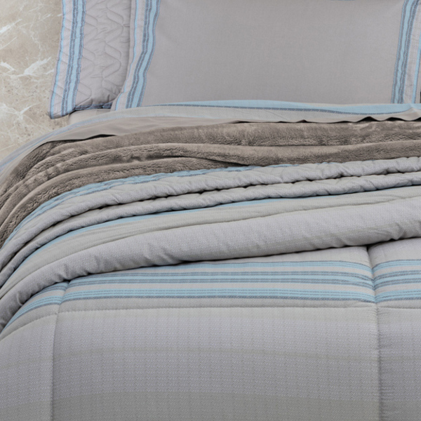 Cobreleito Satinee Kacyumara 300 Fios Will - Queen