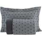 Cobreleito Solteiro 2 Peças Vida Bela Vintage Poá Chumbo Kacy