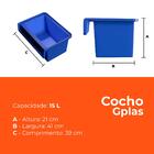 Cocho Para Animal 15l Azul Gplas