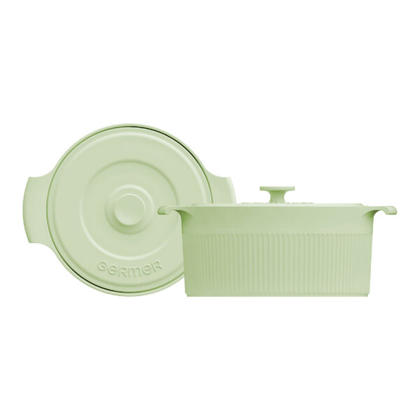 Cocotte 22cm 2,75l De Porcelana Germer Com Tampa Verde Menta