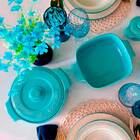 Cocotte Com Tampa Porcelana 22 Cm 2,75 Litros Azul Vintage Ge
