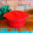 Cocotte Com Tampa Porcelana 22 Cm 2,75 Litros Vermelho Germer