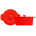 Cocotte Com Tampa Porcelana 22 Cm 2,75 Litros Vermelho Germer