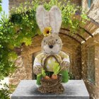 Coelha De Páscoa Decoração Enfeite Coelhinha 33cm