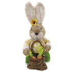 Coelha De Páscoa Decoração Enfeite Coelhinha 33cm