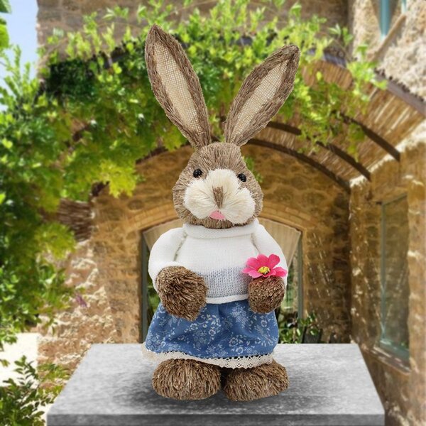 Coelha De Páscoa Decoração Enfeite Coelhinha 45cm