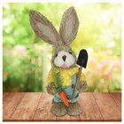 Coelho De Palha Páscoa Decoração Enfeite Coelhinho 34cm