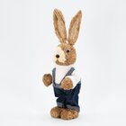 Coelho De Páscoa Coelhinho Decoração Em Palha 39cm