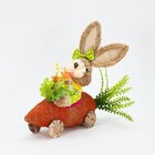 Coelho De Páscoa Enfeite Decorativo Coelhinho Carro De Cenour