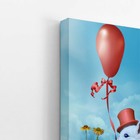 Coelhos Brancos Arte Balão Vermelho Quadro Canvas 60x40cm