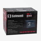 Cofre com Boca de Lobo Sobrepor com Chave e Senha 16L 25x35x25cm Preto Safewell