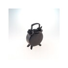 Cofre Decorativo Relógio Rêtro De Cerâmica Preto 18x5x12 Cm