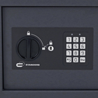 Cofre Digital Senha e Chave 15L 25x35x25cm Parede Aço Cinza