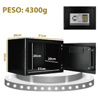 Cofre Eletrônico Teclado Digital Segurança Senha Chave Aço