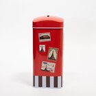 Cofre Metal Lata Porta Moeda Decorativo Cartões Postais 16cm