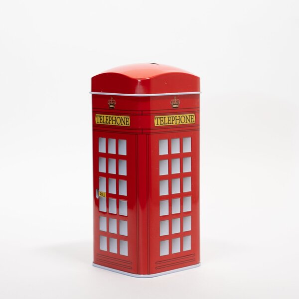 Cofre Metal Porta Moeda Decorativo Cabine Telefônica 16cm
