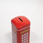 Cofre Metal Porta Moeda Decorativo Cabine Telefônica 16cm