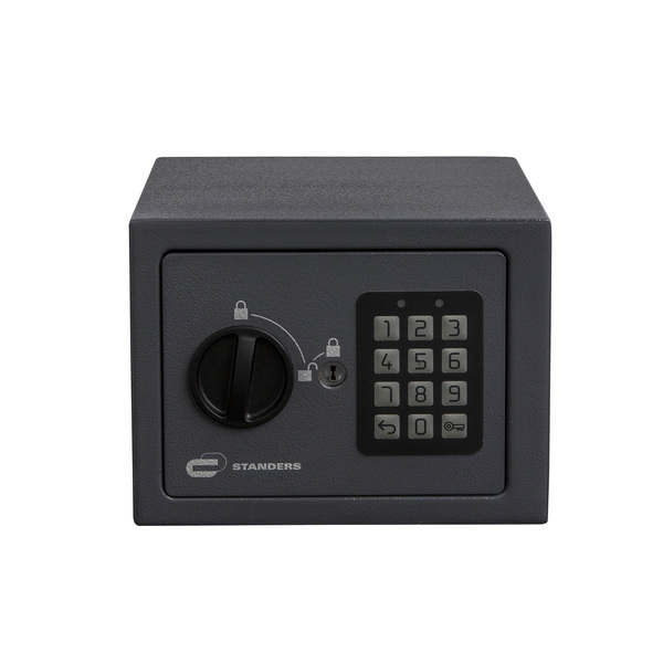 Cofre Sobrepor Chave Senha 4,2L 15x20xcm Cinza