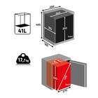 Cofre Sobrepor com Senha 41L 40x35x36cm Preto Standers