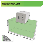 Cofre Tomada de Embutir com Chave Sem Display Aço 140x260x950mm Dovale