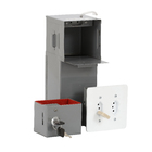 Cofre Tomada Embutir com Chave 17x9,5x9,5cm Cinza Dovale