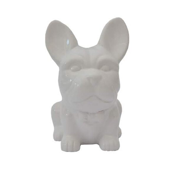 Cofrinho Bulldog Sentado - 3 Cores Branco