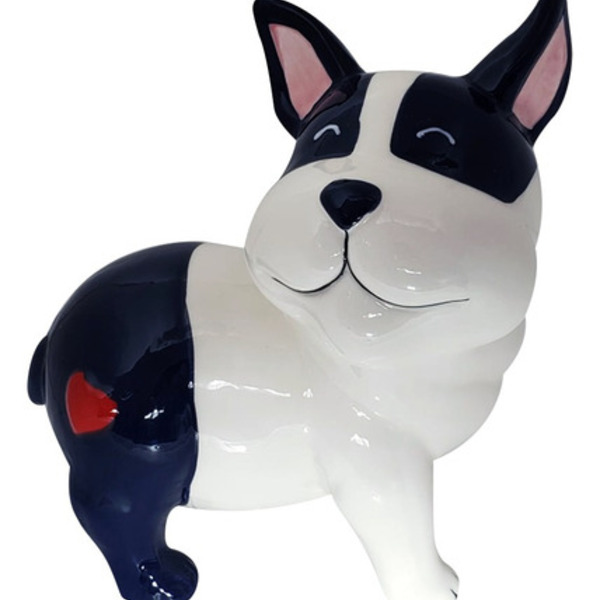 Cofrinho Cofre Cachorrinho Coracão 16cm