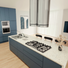 Coifa de Ilha 35cm Aço Inox 5 e 6 Bocas 220V Tube Isla 94833221 Tramontina