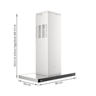 Coifa de Ilha 90cm Preto e Inox 5 e 6 Bocas 127V (110V) Touch Control OCFA590 Oster