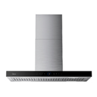 Coifa de Ilha 90cm Inox e Preto 5 e 6 Bocas Smart Pro Touch MH90M83ET24MW2 Midea
