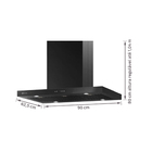 Coifa de Ilha 90cm Preta 5 e 6 Bocas com Painel Touch e Filtro Baffle 127V (110V) Pro Series 90CIV Electrolux