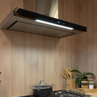 Coifa de Ilha 90cm Preta e Inox 5 e 6 Bocas 220V Akrton 4092540004 Cuisinart