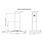 Coifa De Ilha Cvc Nardelli Vidro Curvo Black 90cm 127v