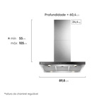 Coifa de Ilha Electrolux 90cm Inox Experience com Inteligência Artificial e Alto Poder Sucção 127V CE9IF