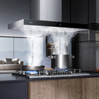 Coifa de Ilha Midea 90cm Inox e Preto 5 e 6 Bocas Smart Pro MH90M83AT24MW1 127V (110V)