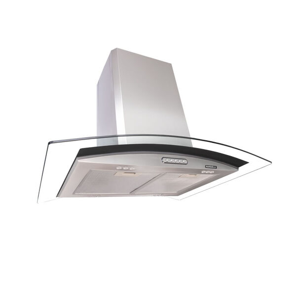 Coifa De Ilha Nardelli 90cm Vidro Curvo Inox - 220 Volts