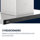 Coifa de Ilha Oster 90cm Inox 5 e 6 Bocas Touch Control OCFA590 127V (110V)