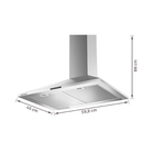 Coifa de Parede 60cm Inox 4 Bocas com Duplo Filtro 127V (110V) Piramidal BAI60BR Brastemp