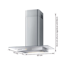 Coifa de Parede 60cm Inox com Vidro 4 Bocas 127V (110V) CC6VX Continental