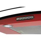 Coifa De Parede 60cm Vidro Curvo Slim Nardelli Red